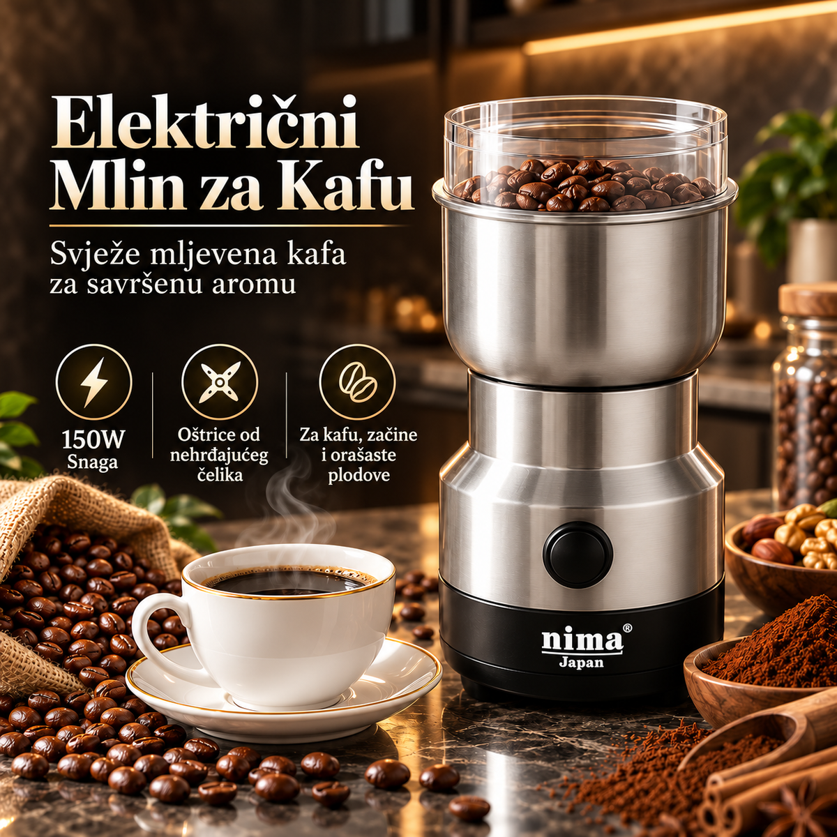 Električni Mlin za Kafu