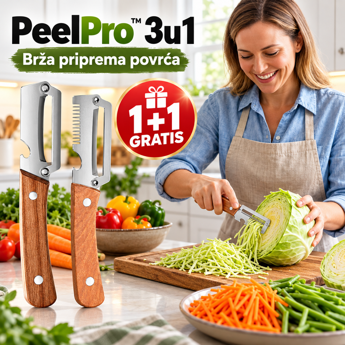 PeelPro 3u1 – Multifunkcionalni Kuhinjski Guljač