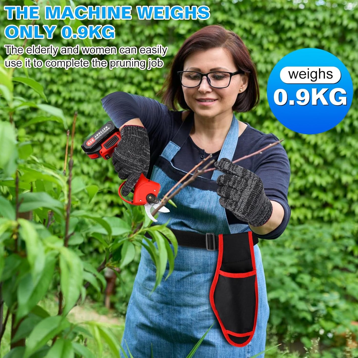 Električne Aku Makaze sa 2 Baterije