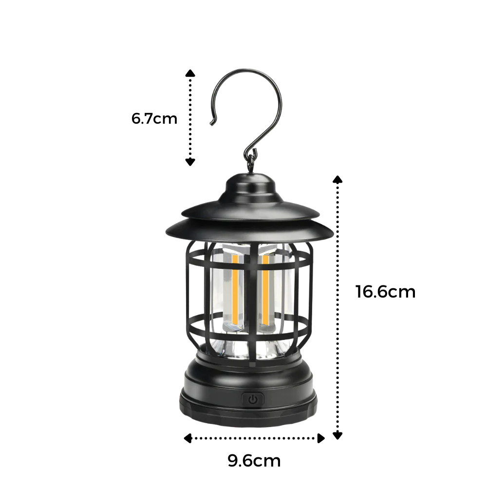 Solarna Retro Lampa za Kampovanje