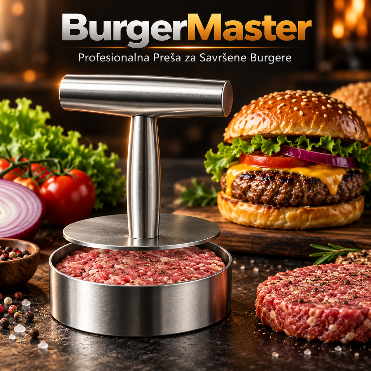 BurgerMaster – Profesionalna Presa za Savršene Burgere