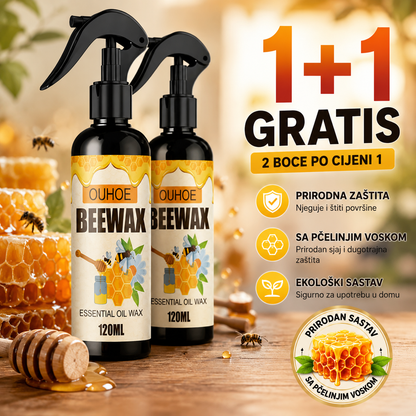 Sprej za Poliranje Drvenih Površina od Pčelinjeg Voska (1+1 GRATIS)