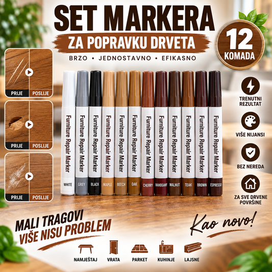 Set markera za popravku drveta – 12 komada