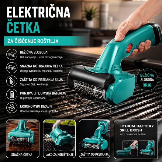 Električna Rotirajuća Četka za Čišćenje Roštilja