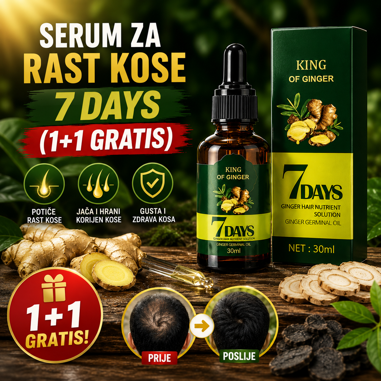 Serum za rast kose 7 Days (1+1 GRATIS)