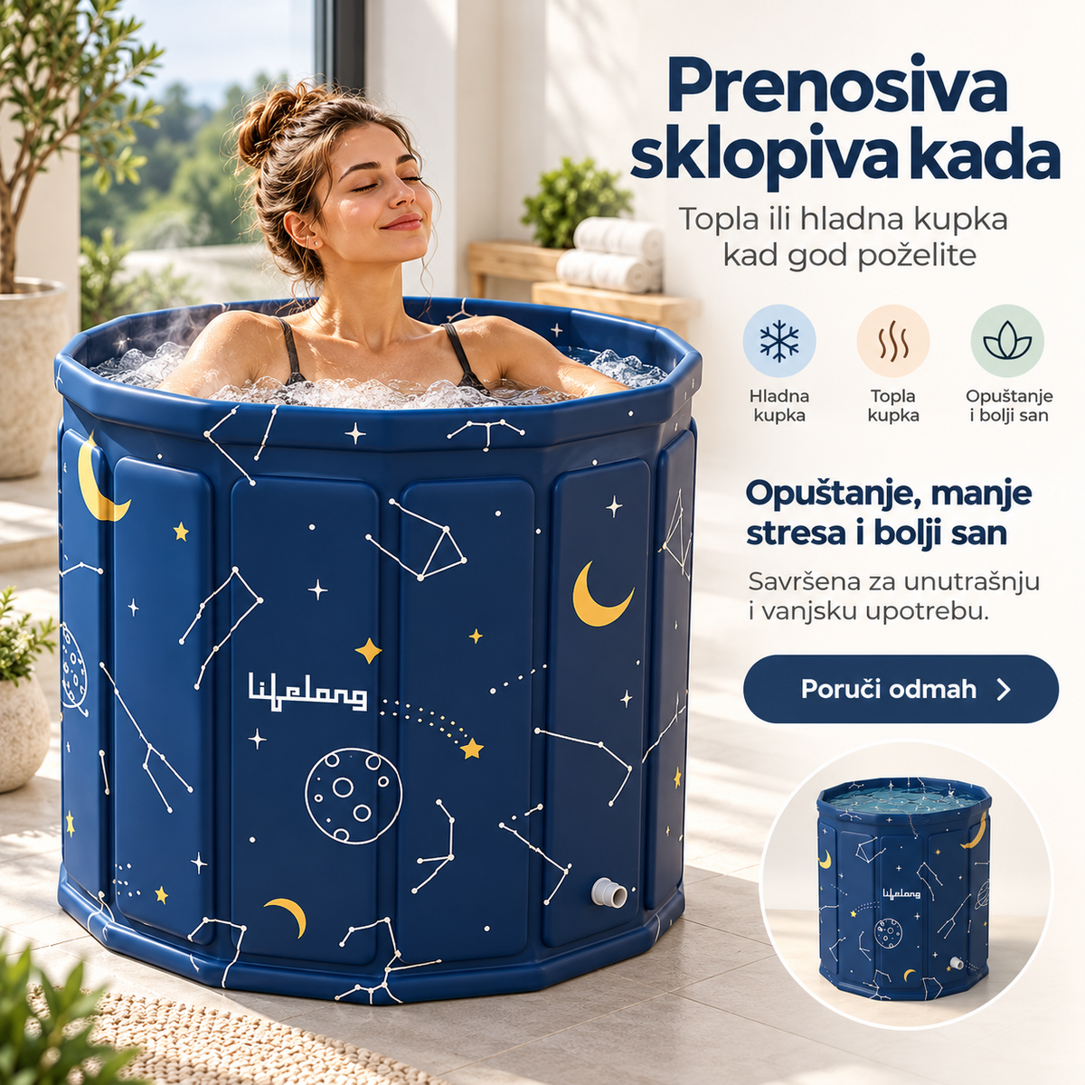 Prenosiva Sklopiva Kada sa Termo Izolacijom