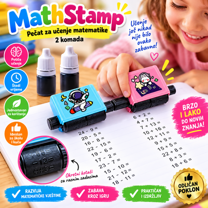 Pečat za učenje matematike MathStamp (2 komada)