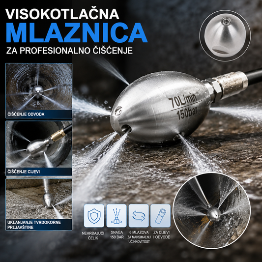 Visokotlačna mlaznica za čišćenje cijevi