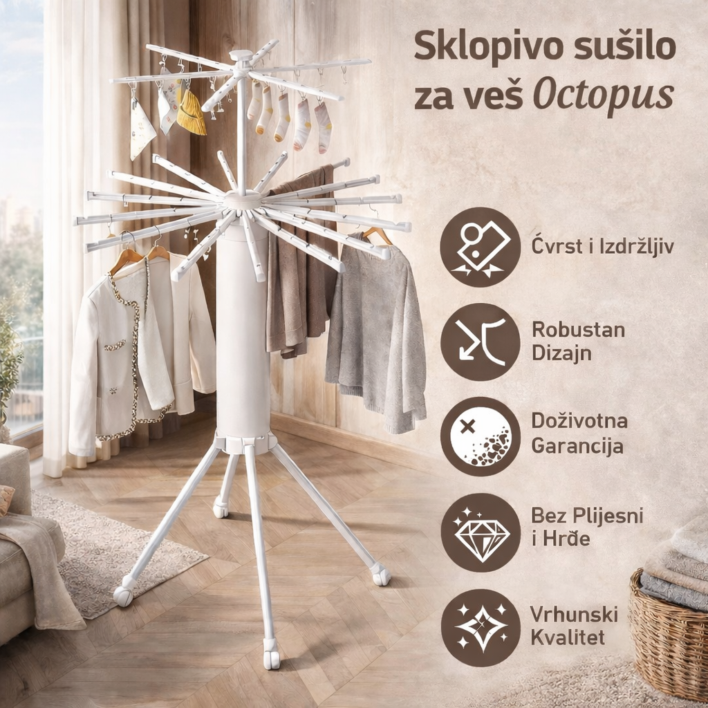Sklopivo sušilo za veš Octopus