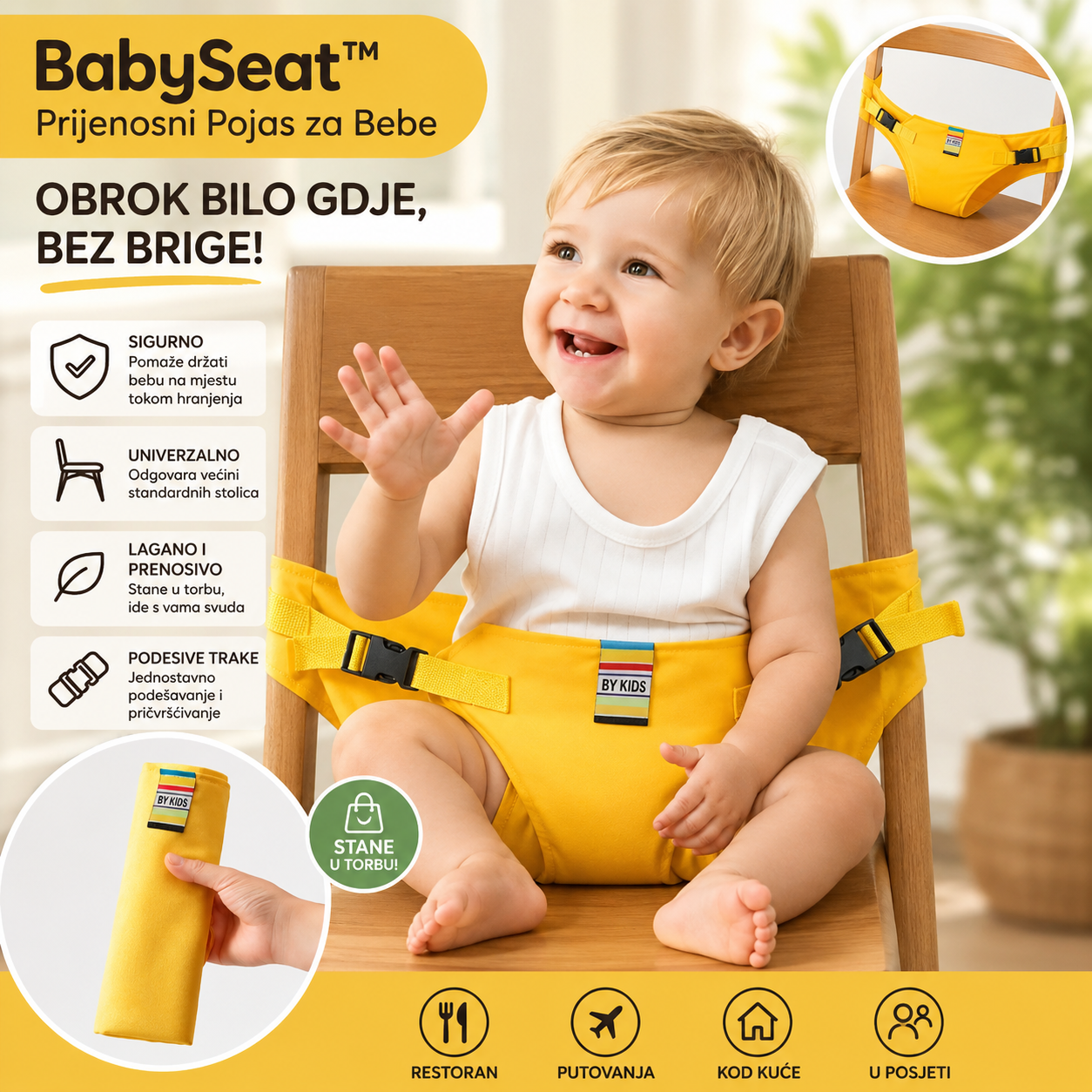 BabySeat™ – Prijenosni Pojas za Bebe