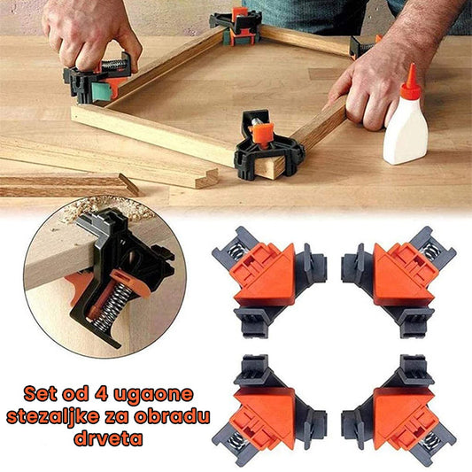 Set od 4 ugaone stezaljke za obradu drveta WOOD CLIPS