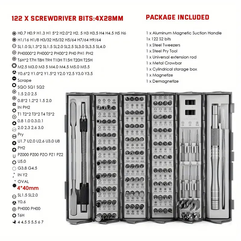 Set preciznih odvijača od 128 dijelova