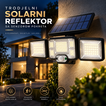 Trodjelni Solarni Reflektor sa Senzorom Pokreta