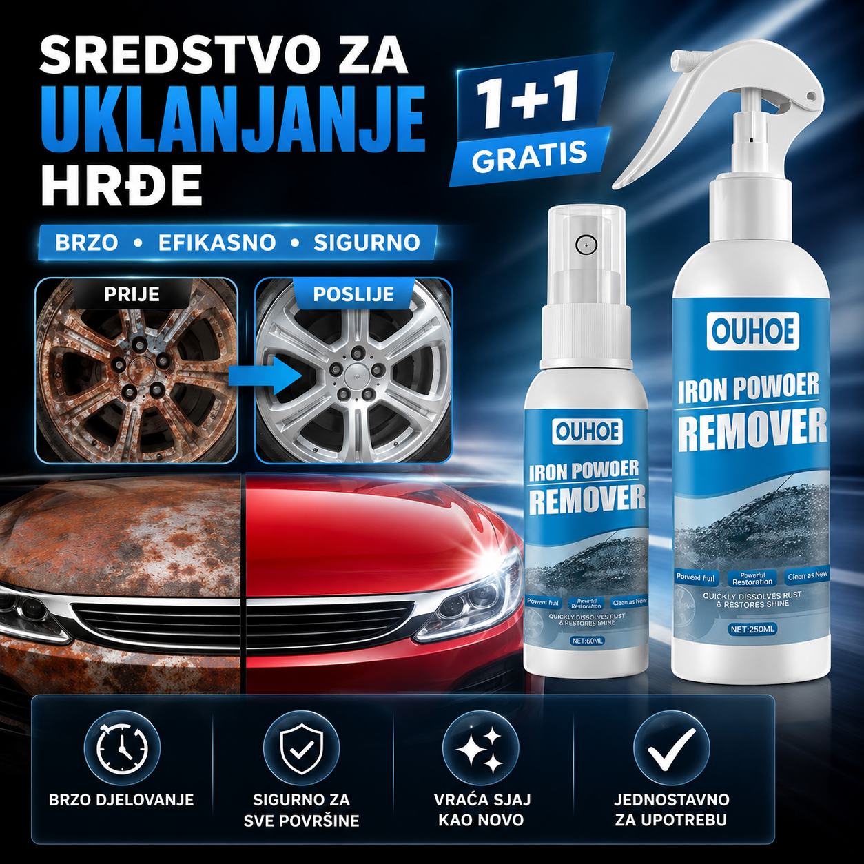 Sredstvo za uklanjanje hrđe (1+1 GRATIS)